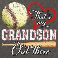 funny That's My Grandson Out There Baseball for Mother's Day Cotton Canvas Backpack