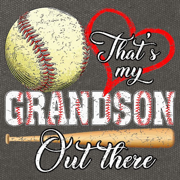 funny That's My Grandson Out There Baseball for Mother's Day Cotton Canvas Backpack