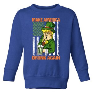 Funny Trump Make America Drunk Again Beer St Patricks Day Gift Toddler Sweatshirt