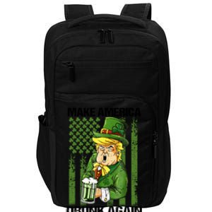 Funny Trump Make America Drunk Again Beer St Patricks Day Gift Impact Tech Backpack