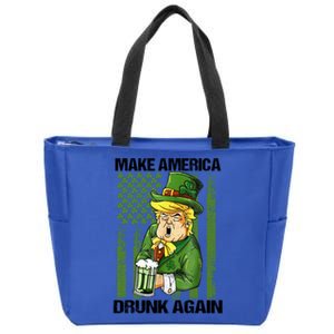 Funny Trump Make America Drunk Again Beer St Patricks Day Gift Zip Tote Bag