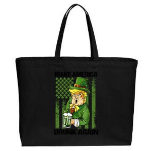 Funny Trump Make America Drunk Again Beer St Patricks Day Gift Cotton Canvas Jumbo Tote