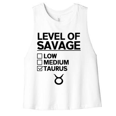 Funny Taurus Merch Awesome Zodiac Sign Design Women's Racerback Cropped Tank