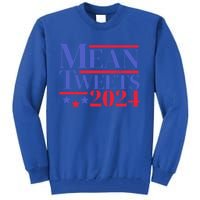 Funny Trump Mean Tweets 2024 Election Campaign Distressed Gift Tall Sweatshirt