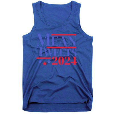 Funny Trump Mean Tweets 2024 Election Campaign Distressed Gift Tank Top