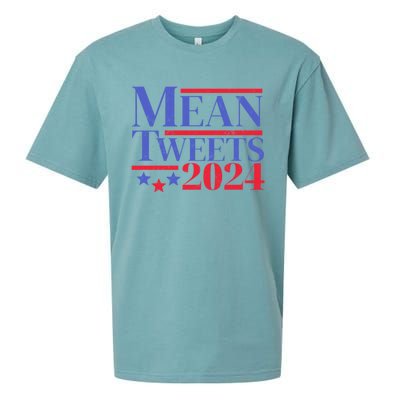 Funny Trump Mean Tweets 2024 Election Campaign Distressed Gift Sueded Cloud Jersey T-Shirt