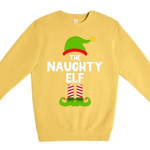 Funny The Naughty Elf Christmas Matching Family Party Premium Crewneck Sweatshirt