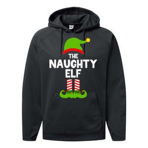 Funny The Naughty Elf Christmas Matching Family Party Performance Fleece Hoodie