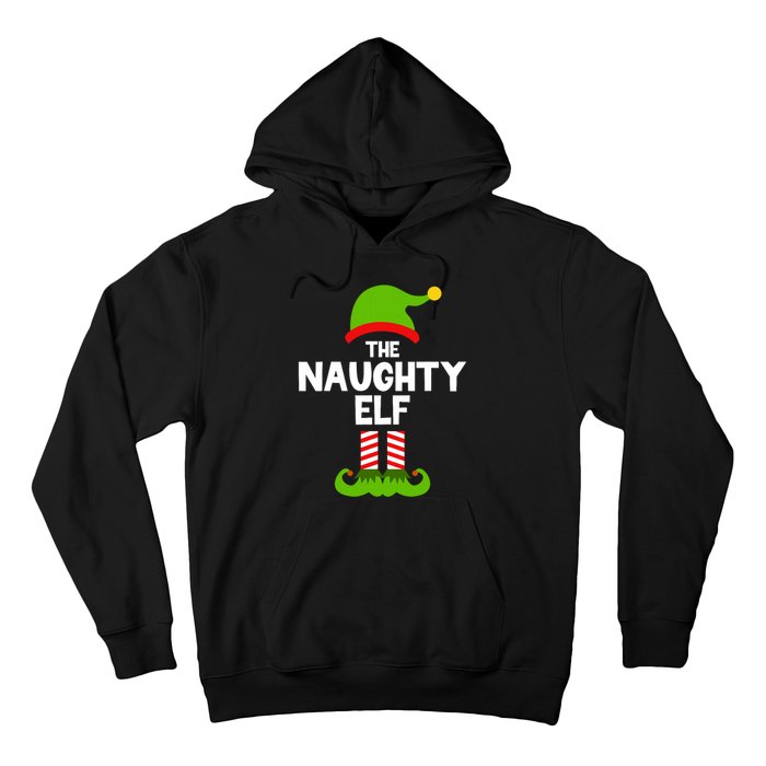 Funny The Naughty Elf Christmas Matching Family Party Hoodie