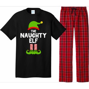 Funny The Naughty Elf Christmas Matching Family Party Pajama Set