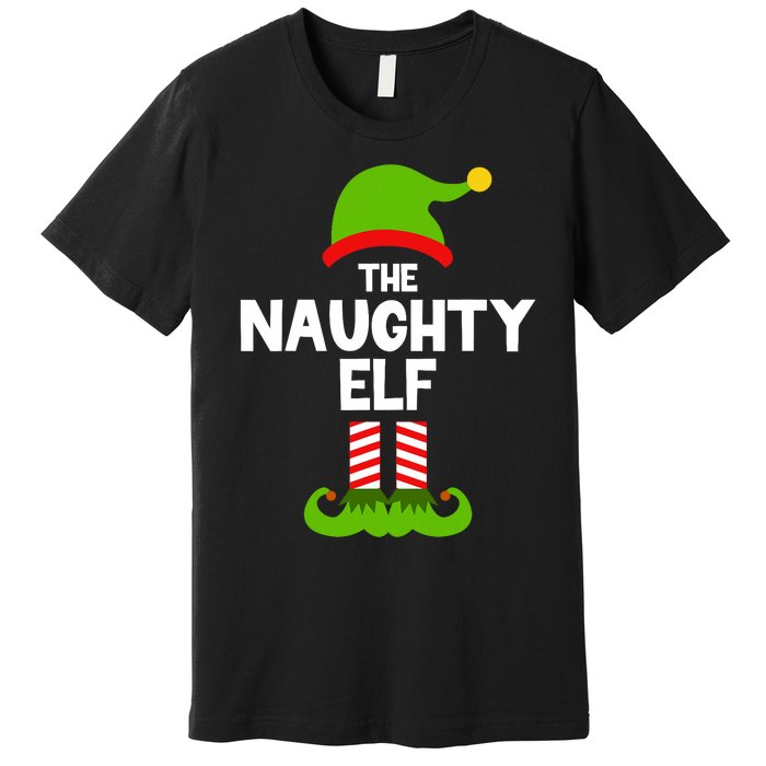 Funny The Naughty Elf Christmas Matching Family Party Premium T-Shirt