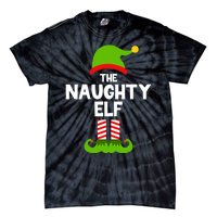 Funny The Naughty Elf Christmas Matching Family Party Tie-Dye T-Shirt