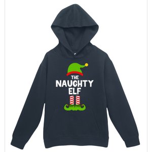 Funny The Naughty Elf Christmas Matching Family Party Urban Pullover Hoodie