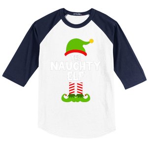 Funny The Naughty Elf Christmas Matching Family Party Baseball Sleeve Shirt