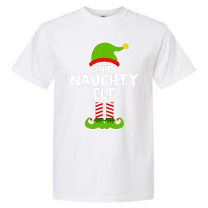 Funny The Naughty Elf Christmas Matching Family Party Garment-Dyed Heavyweight T-Shirt