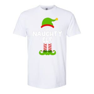 Funny The Naughty Elf Christmas Matching Family Party Softstyle CVC T-Shirt