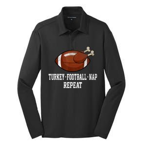 Football Turkey Nap Thanksgiving Silk Touch Performance Long Sleeve Polo