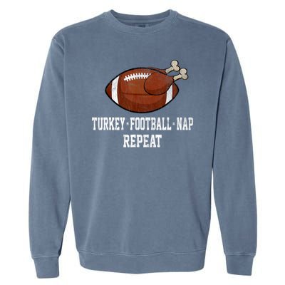 Football Turkey Nap Thanksgiving Garment-Dyed Sweatshirt