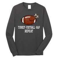 Football Turkey Nap Thanksgiving Long Sleeve Shirt