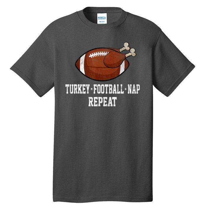 Football Turkey Nap Thanksgiving Tall T-Shirt