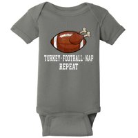 Football Turkey Nap Thanksgiving Baby Bodysuit