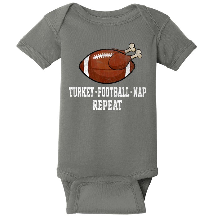 Football Turkey Nap Thanksgiving Baby Bodysuit