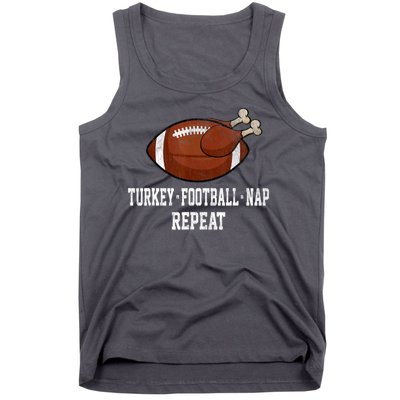 Football Turkey Nap Thanksgiving Tank Top