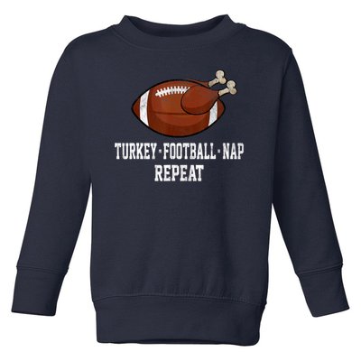 Football Turkey Nap Thanksgiving Toddler Sweatshirt