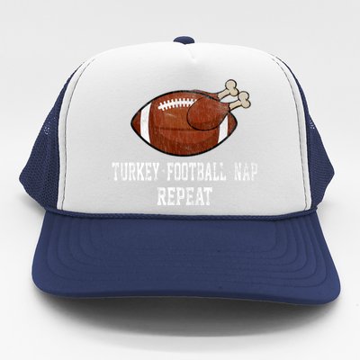 Football Turkey Nap Thanksgiving Trucker Hat