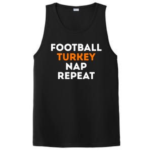 Football Turkey Nap Repeat Thanksgiving PosiCharge Competitor Tank