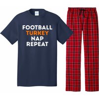 Football Turkey Nap Repeat Thanksgiving Pajama Set