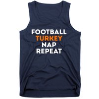 Football Turkey Nap Repeat Thanksgiving Tank Top