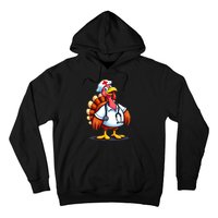 Funny Turkey Nurse Cartoon Thanksgiving Nurses Hoodie