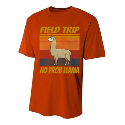 Field Trip No Prob Llama Funny Gift Field Day Vibes Teachers Students Gift Performance Sprint T-Shirt