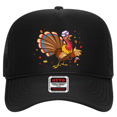 Funny Turkey Nurse Nursing Thanksgiving Stethoscope Nurse Great Gift Trucker Hat