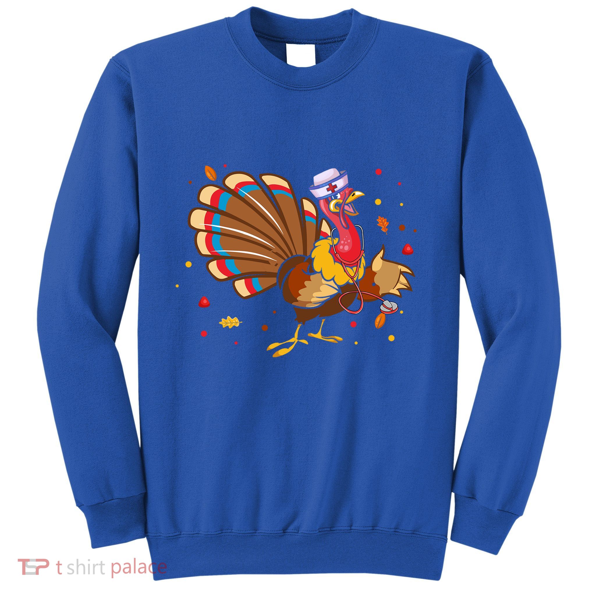 Funny Turkey Nurse Nursing Thanksgiving Stethoscope Nurse Great Gift Sweatshirt