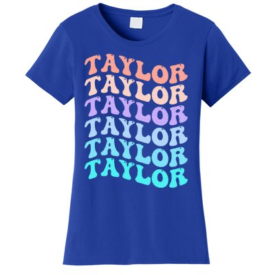 Funny T.aylor name groovy colourful love i love Ts T.aylor Women's T-Shirt