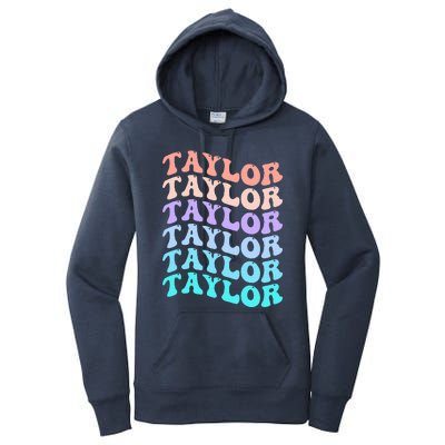 Funny T.aylor name groovy colourful love i love Ts T.aylor Women's Pullover Hoodie