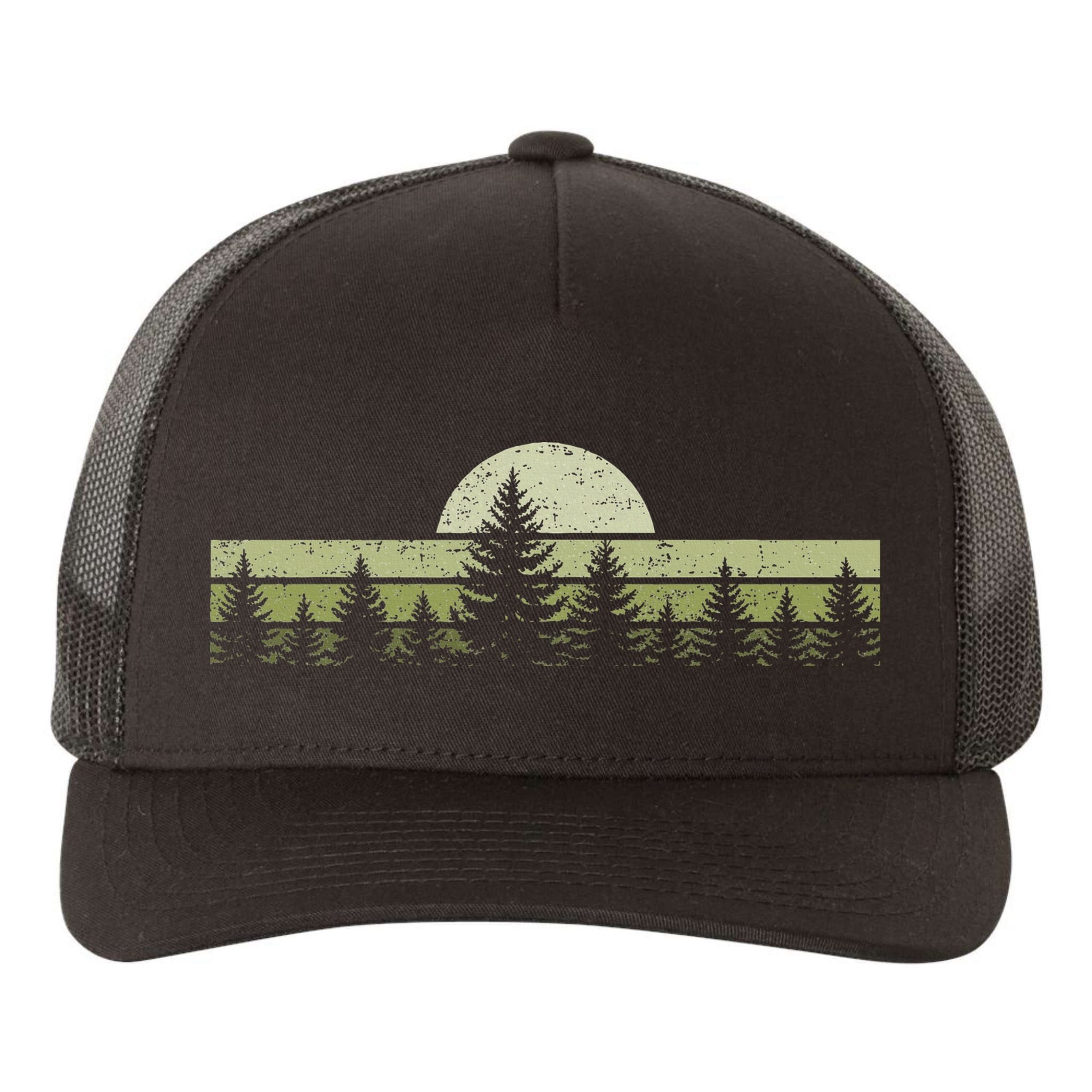 Forest Trees Nature Outdoors Yupoong Adult 5-Panel Trucker Hat