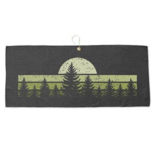 Forest Trees Nature Outdoors Large Microfiber Waffle Golf Towel