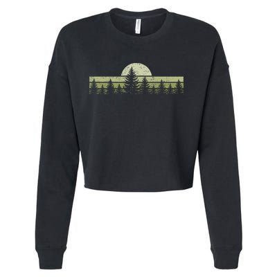 Forest Trees Nature Outdoors Cropped Pullover Crew