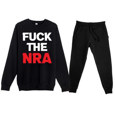 Fuck The NRA Gun Control Now Premium Crewneck Sweatsuit Set