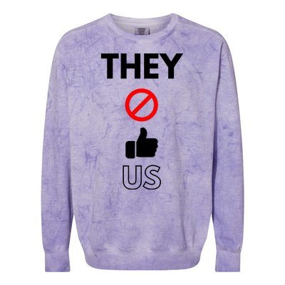 Funny They Not Like Us Colorblast Crewneck Sweatshirt