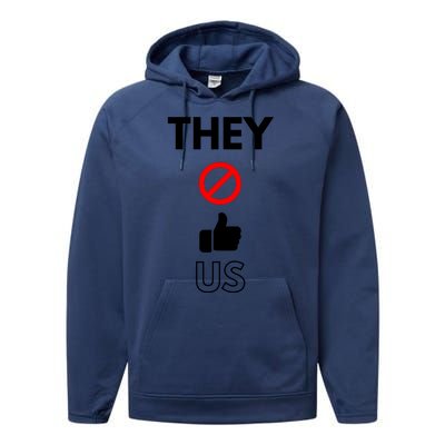 Funny They Not Like Us Performance Fleece Hoodie