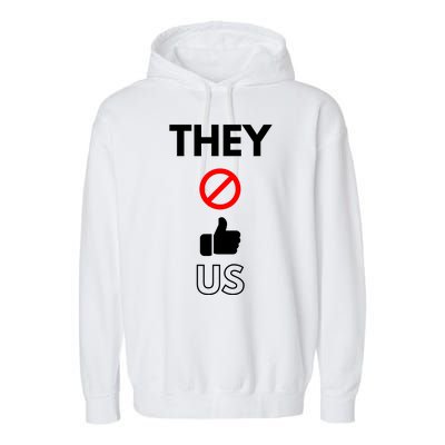 Funny They Not Like Us Garment-Dyed Fleece Hoodie