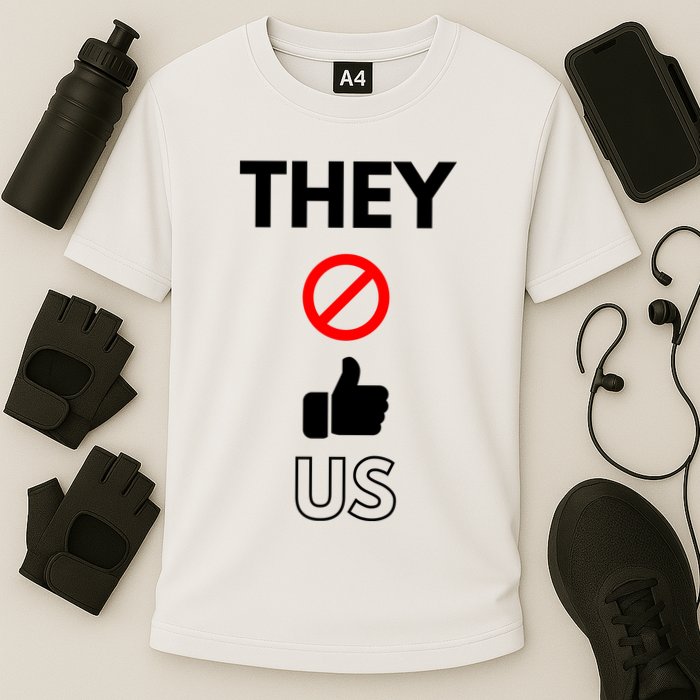 Funny They Not Like Us Cooling Performance Crew T-Shirt
