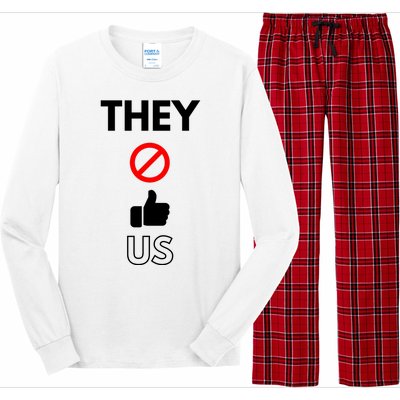 Funny They Not Like Us Long Sleeve Pajama Set