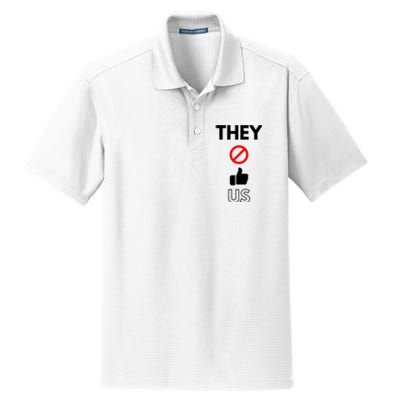 Funny They Not Like Us Dry Zone Grid Polo