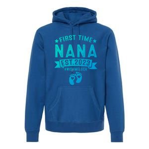 First Time Nana Let The Spoiling Begin New Grandparents Gift Premium Hoodie