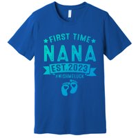 First Time Nana Let The Spoiling Begin New Grandparents Gift Premium T-Shirt